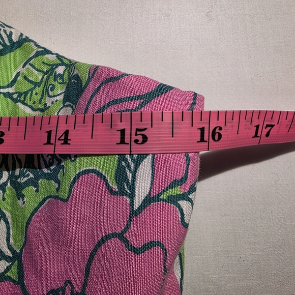 Lilly Pulitzer Lottie Green Pink Bloomin Cacoonin Butterfly Floral Dress 6 EUC - Picture 5 of 15